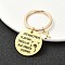 201 Stainless Steel & Brass Letter Keychain, with Alloy Rings, Golden, Letter X, 6.2cm, Pendant: 12~30mm
