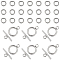 40Pcs 304 Stainless Steel Ring Toggle Clasps, with 200Pcs 304 Stainless Steel Jump Rings, Stainless Steel Color, Ring: 19x14x2mm, Bar: 20x7x2mm, Hole: 3mm