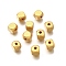 Spray Painted Wooden Beads, Square, Gold, 8x8x8mm, Hole: 2.5~3mm