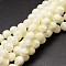 Shell Beads Strands, Round, 3~3.2mm, Hole: 0.5mm, about 130pcs/strand, 14.96 inch(38cm)