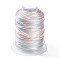 Segment Dyed Polyester Round Thread, for Bracelet Making, Colorful, 0.8mm, about 273.40 Yards(250m)/Roll