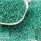 Glass Cylinder Beads, Seed Beads, Inside Colours, Round Hole, Medium Aquamarine, 2.4~2.7x1.5~1.8mm, Hole: 1.2mm, about 20000pcs/pound