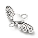 Tibetan Style Alloy Heart with Wing Connector Charms PALLOY-JF01773-5
