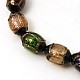 Chapelets de perles vernissées de sable d'or manuels LAMP-G066-06-1