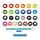 Craftdady 25 Bündel 25 Farben gewachste Polyesterschnur YC-CD0001-03A-5