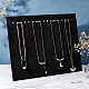 Fingerinspire Halsketten-Anzeigetafel aus schwarzem Samt mit 17 Haken 14.5x11.8x4-Zoll-Halsketten-Display-Halter rechteckiger Halsketten-Display-Ständer Halsketten-Organizer für die Show NDIS-WH0010-02B-5