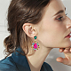 Anattasoul 2 paires 2 style strass larme et rectangle boucles d'oreilles pendantes EJEW-AN0002-98-4