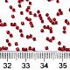 11/0グレードのガラスシードビーズ  シリンダー  均一なシードビーズサイズ  焼き付け塗料  暗赤色  1.5x1mm  穴：0.5mm  約2000個/10g X-SEED-S030-1003-4