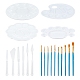 絵画セット  プラスチックパレットスクレーパーセットと水彩オイルパレット付き  アートブラシ  ホワイト TOOL-NB0001-26-1