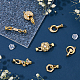 Супернаходки 7 стиль латунь микро паве кубический цирконий складные застежки золотой цветок бант удлинитель застежка застежка шестигранные торцевые колпачки для браслета ожерелье удлинитель ювелирных изделий KK-FH0004-70-4