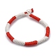 Bracelets de perles en cordon de polyester ciré coréen écologiques BJEW-JB05397-M-2