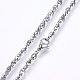 304 Stainless Steel Rope Chain Necklaces NJEW-F227-08P-05-2
