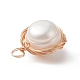 Colgantes naturales de perlas cultivadas de agua dulce PALLOY-JF01979-01-3