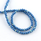 Electroplate Solid Color Glass Rondelle Bead Strands EGLA-Q050-10mm-12-2