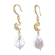Ensembles de boucles d'oreilles pendantes en perles baroques naturelles keshi EJEW-JE03826-2