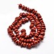 Rouge naturel puce jaspe perles brins G-E271-124-2