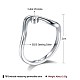 925スター指輪シルバー指輪  クリアキュービックジルコニア  プラチナ  サイズ6  内径：16.5mm RJEW-BB56041-6-6