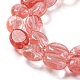 Chapelets de perles en verre de quartz de cerise G-M420-D07-01-5