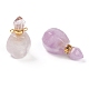 Faceted Natural Amethyst Pendants G-H252-B05-2