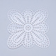 プラスチックメッシュキャンバスシート  刺繍用  アクリル毛糸クラフト  ニットとかぎ針編みのプロジェクト  花  ホワイト  11.2x11.2x1.5mm  穴：4x4mm DIY-M007-12-2