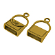 チベットのスタイル合金のハンドバッグのコードが終了  鉛フリー＆カドミウムフリー  アンティーク黄金  21x8x5mm  穴：2mm TIBEP-16666-AG-RS-1