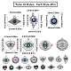 Sunnyclue 40 pièces 10 styles alliage cristal strass pendentifs FIND-SC0006-72-2