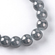 Electroplate Glass Beads Strands X-EGLA-Q062-8mm-E03-4