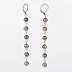 Natural Moss Agate Beads Dangle Earrings EJEW-JE02608-03-1
