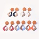 OLYCRAFT 10pcs Resin Wooden Earring Pendants Diamond Vintage Resin Wood Statement Jewelry Findings for Necklace and Earring Making - Black RESI-OL0001-08A-8