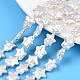 Hebras de perlas keshi barrocas nucleadas naturales PEAR-S020-Z03-2-1