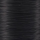 平らな日本の水晶弾性ストレッチスレッド  ブレスレット用ジェムストーンジュエリービーズクラフト作り  ブラック  0.5mm  約328ヤード（300m）/ロール EW-Z001-A04-3