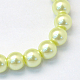 Backen gemalt pearlized Glasperlen runden Perle Stränge X-HY-Q330-8mm-46-2