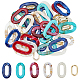 スーパーファインディング 200 個アクリルリンクリングチェーン 6 色オープンクイックリンクリングプラスチックコネクター模造アクセサリーオーバルリンクチェーンネックレス電話の装飾 diy ジュエリーメイキング OACR-FH0001-045-1