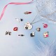 10 pièces femmes maquillage émail pendentif à breloque coloré alliage émail breloque forme mixte pour bijoux collier bracelet boucle d'oreille fabrication artisanat JX116A-5