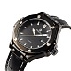High Quality Men's Stainless Steel Leather Quartz Wrist Watches WACH-N032-09-3