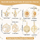 Beebeecraft 1 Box 8Pcs 4 Style Bee Charms 18K Gold Plated and Cubic Zirconia Flower Honeycomb Pendants Charms Insects Earring Findings for DIY Jewelry Making KK-BBC0004-19-2