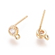 Brass Stud Earrings Findings X-KK-S345-196-1