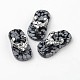 Slippers Natural Snowflake Obsidian Pendants G-L455-C04-1