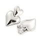 304 orecchini pendenti da donna in acciaio inossidabile con doppio cuore EJEW-D076-01A-P-2