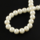 Spray Painted Glass Pearl Beads Strands DGLA-R050-8mm-35-2