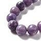 Fili di perle di pietra mica naturale di lepidolite / viola G-B029-B03-04-3
