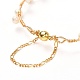 Bracelet tressé en perles naturelles pour fille femme BJEW-JB06830-02-5