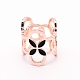 Alloy Enamel Women Lady Girls Fashion Scarf Ring Buckle JEWB-WH0011-07RG-RS-3