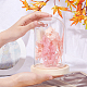 NBEADS Eternal Flower Glass Display Dome Cloche ODIS-WH0010-41B-3