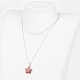 Natural & Synthetic Gemstone Pendant Necklaces NJEW-JN02159-4