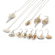 Colliers pendentif coquille spirale électrolytique et ensembles de bijoux boucles d'oreilles SJEW-JS01007-1