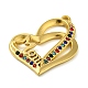 Ion Plating(IP) Real 18K Gold Plated 304 Stainless Steel Rhinestone Pendants STAS-P341-10G-02-2