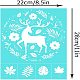 OLYCRAFT 2pcs Self Adhesive Silk Screen Printing Stencil Deer Pattern Mesh Transfers Turquoise Adhesive Screen Printing Template for Painting on T-Shirt Fabric 28x22cm DIY-WH0173-049-2