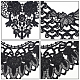 Gorgecraft6pcs6スタイルミルクシルク刺繍フローラルレースカラー  ネックライントリム  洋服縫製アップリケ  エッジフラワー  ミックスカラー  259~312x260~350x1~1.5mm  1個/スタイル DIY-GF0005-43-4