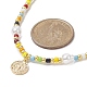 Halskette mit Anhänger des Heiligen Benedikt aus Messing NJEW-JN04300-2